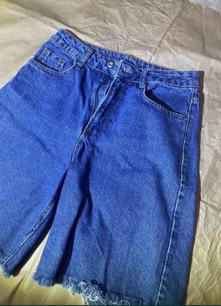 Жіночі джинсові шорти міді сині