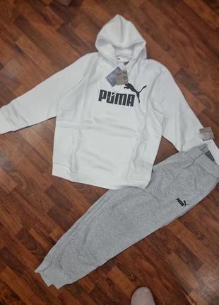Женский костюм на флисе puma, размер s m l xl