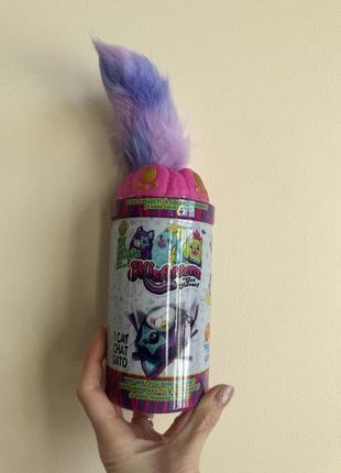 М'яка іграшка котик в банці сюрприз misfittens, cats surprise plush