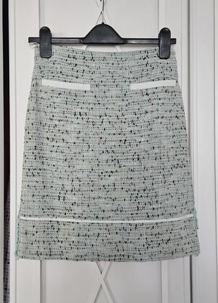 Стильная твидовая юбка из льна и хлопка bessini
