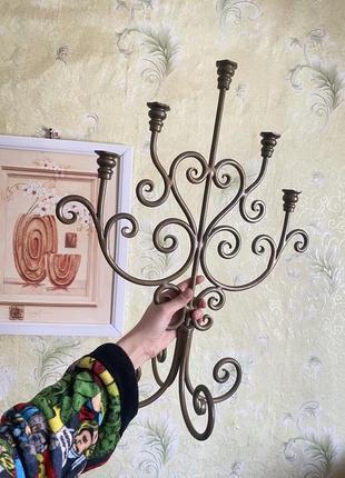 Підсвічник на багато свічок залізний паяний ручна робота