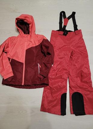 Дитячий термо комбінезон для дівчинки 122 128 , лижна куртка , лижні штани , комбинезон   crivit new centrial lupilu