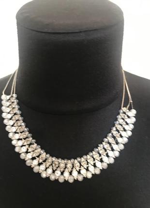 Колье с кристаллами и стеклянными бусинами англия