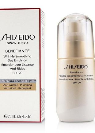 Эмульсия против старения кожи shiseido benefiance wrinkle smoothing day emulsion spf 20