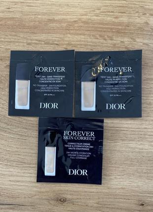 Набор пробников тонального dior / пробник консилера dior