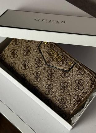Женский кошелек guess, бежевый кошелек