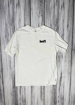 Levis футболка оригинал белая l размер левис