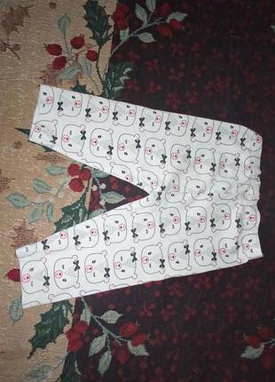 Летние легинсы на барышню 12-18  мес