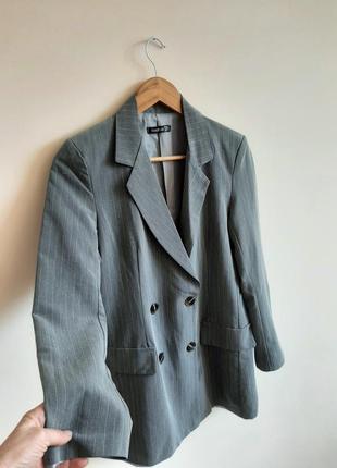 🤍крутезный двубортный пиджак бренда boohoo s/m 450гр