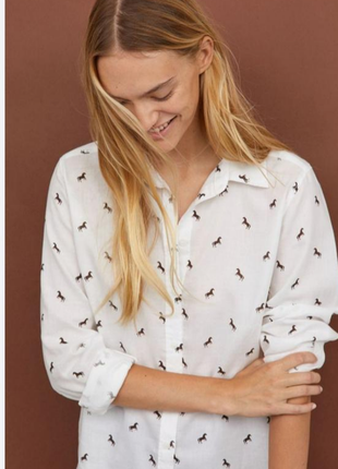 Женская рубашка бренда h&m l.o.gg