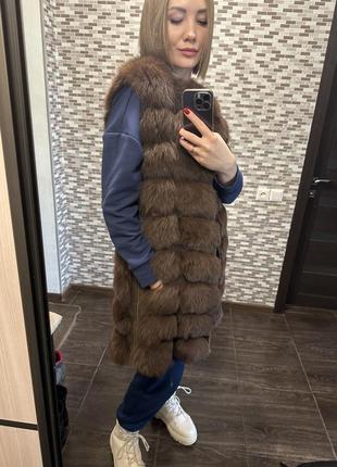 Жилетка из песца натуральная