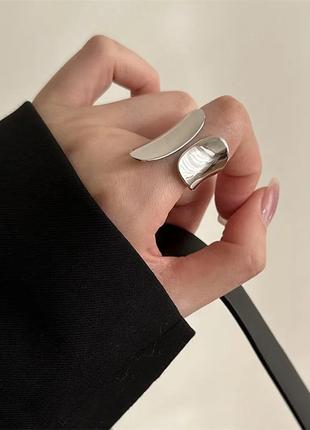 Массивное кольцо серебро 925 покрытие стильное топ колечко