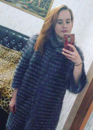 Кардиган из чернобурки шуба