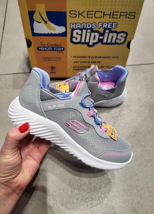 Кросівки дитячі на дівчинку skechers slip-ins sn303585l оригінал
