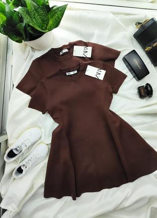 Оригінальна весняна плотна сукня трапеція, плаття актуального 🍫 new collection zara.