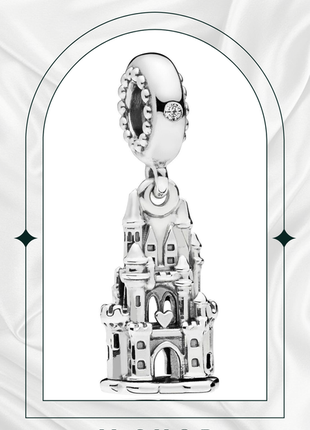 Серебряная бусина шарм "королевский замок" pandora (пандора) 797651cz