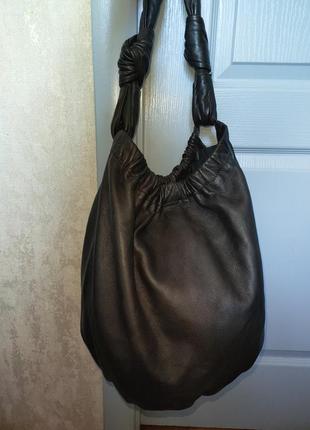 Сумка -торба zara,из натуральной кожи