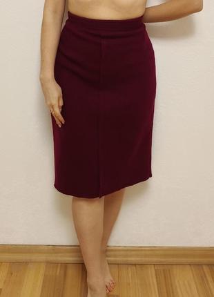 Шерстяная миди-юбка