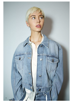 Джинсовий жакет куртка zara зі стразами 😍