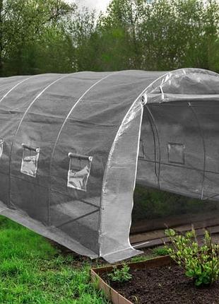 Садовая теплица с uv-12 пленкой 18 м2 (6х3х2м) bass polska, серая