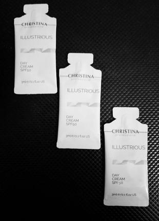 Пробник christina illustious day cream spf 50 зволожуючий денний крем спф 50 від пігментації