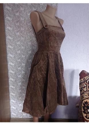 Шикарный вельветовый сарафан.