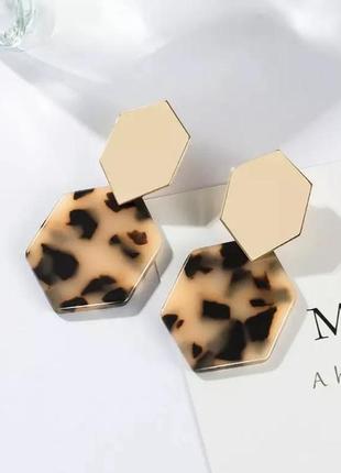 Серьги с модным леопардовым принтом 🐆