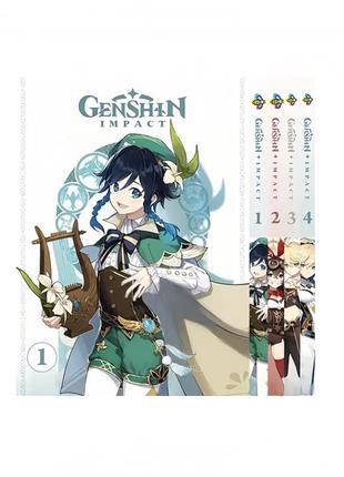 4 книги «манга» по genshin impact