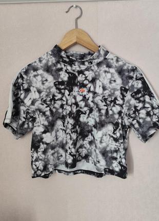 Вкорочена футболка топ ellesse тай-дай