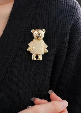 Брошь мишка девочка