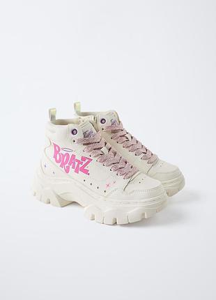 Zara сникерсы 38  хайтопы кроссовки bratz