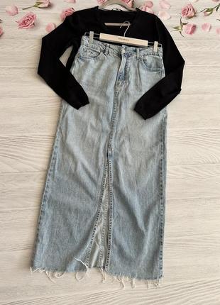 Джинсова спідниця bershka