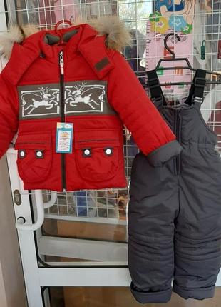 Зимовий напівкомбінезон з курткою4 фото