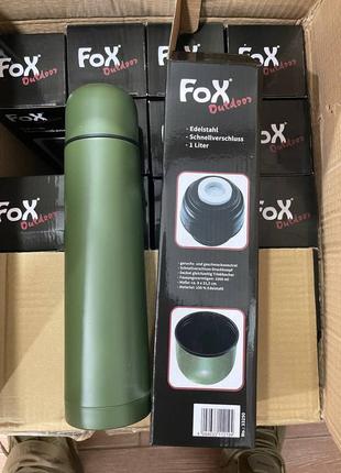 Термос mfh vacuum thermos 1l из нержавеющей стали olive 🇩🇪