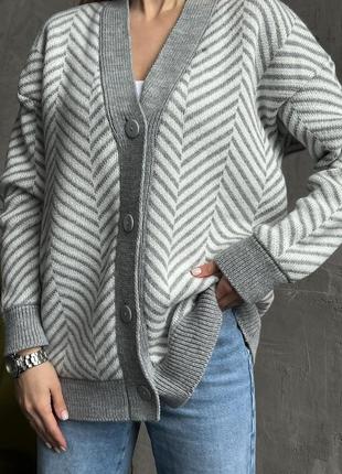 Теплий подовжений кардиган (4 кольори) 30% шерсть кофта на гудзиках