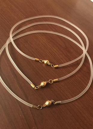 Силиконовый чокер с застежкой- подвеской