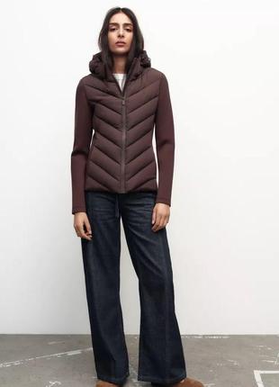 Куртка женская коричневый zara new