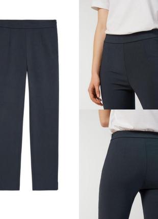 Брюки женские arket slim-fit, eur 40, сине-серого цвета4 фото