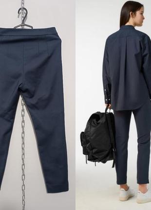 Брюки женские arket slim-fit, eur 40, сине-серого цвета2 фото