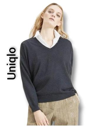 Джемпер пуловер шерсть меринос uniqlo