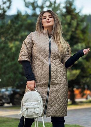 Куртка женская с накладными карманами и рукав 3/4