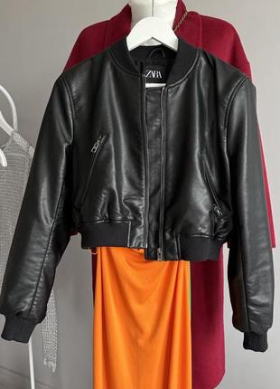 Шкіряна куртка зара zara