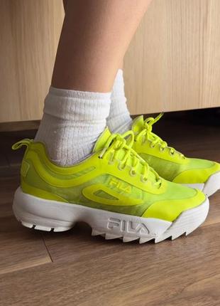 fila NRK disruptor женские кроссовки на платформе сеточка