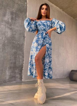 Улюблена сукня-міді зі шнурівкою на спинці та розрізом на ніжці