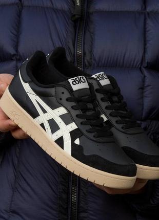 👟 кроссовки asics japan s black cream / наложка bs👟