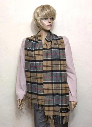 Barbour кашемировый мериносовый шерстяной шарф клетка шотландия /0000h/
