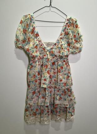 🌸 романтическое шифоновое платье с цветочным принтом 🌸