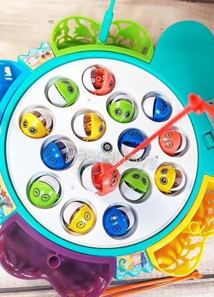 Дитяча музична рибалка, гра "риболовля" з вудочками, на батарейках