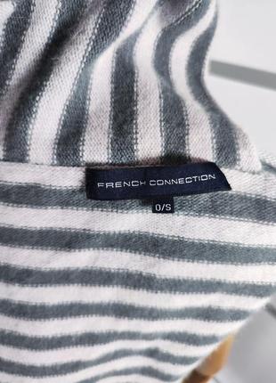 French connection оскошное пончо в серо-сиреневую полоску, ангора шерсть8 фото