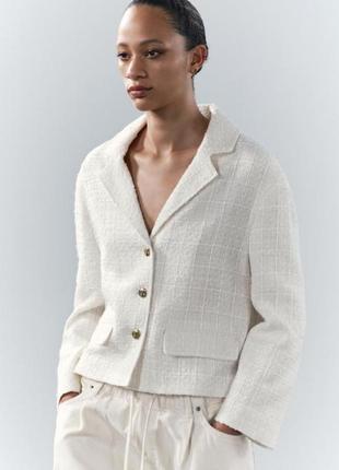 Zara пиджак из 32% хлопка